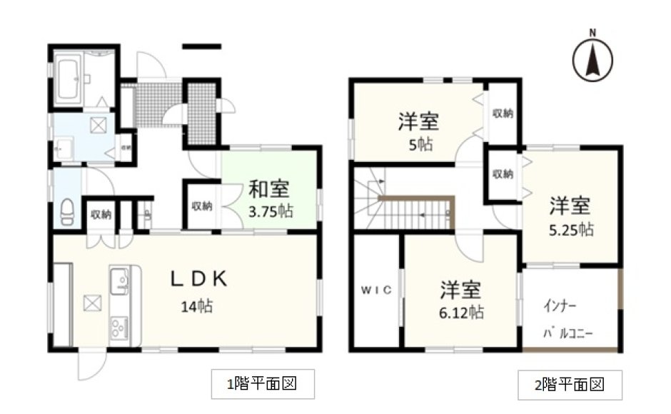 花尻みどり町　～エス・バイ・エル・カバヤ施工の４ＬＤＫ・陵南学区～