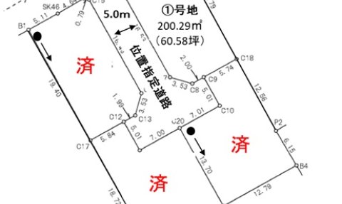岡山市北区小山　分譲地4区画