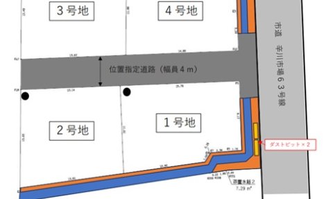 岡山市北区辛川市場　分譲地4区画