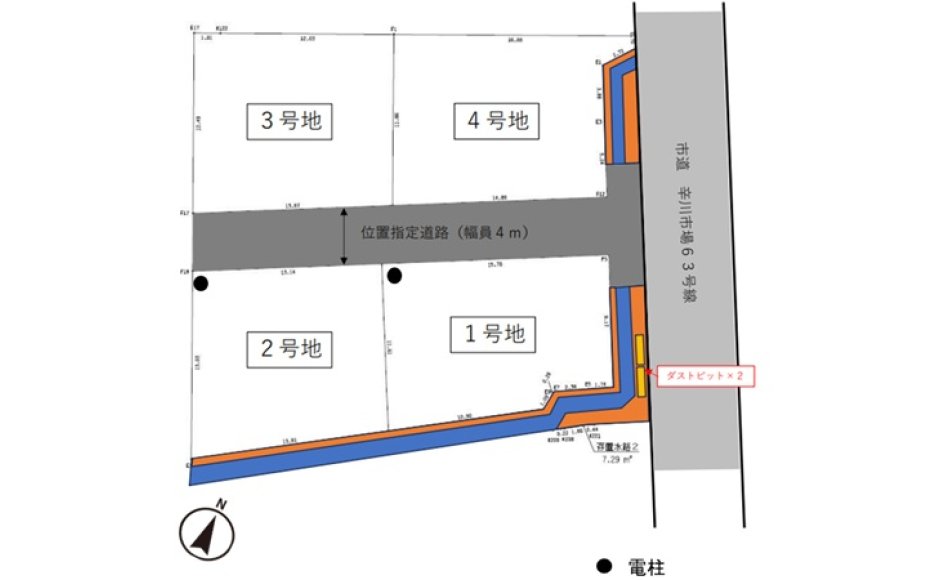 岡山市北区辛川市場　分譲地4区画