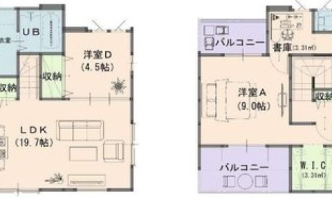 岡山市北区尾上Ⅰ期～２面バルコニーや書斎を取り入れた上質なデザイン～